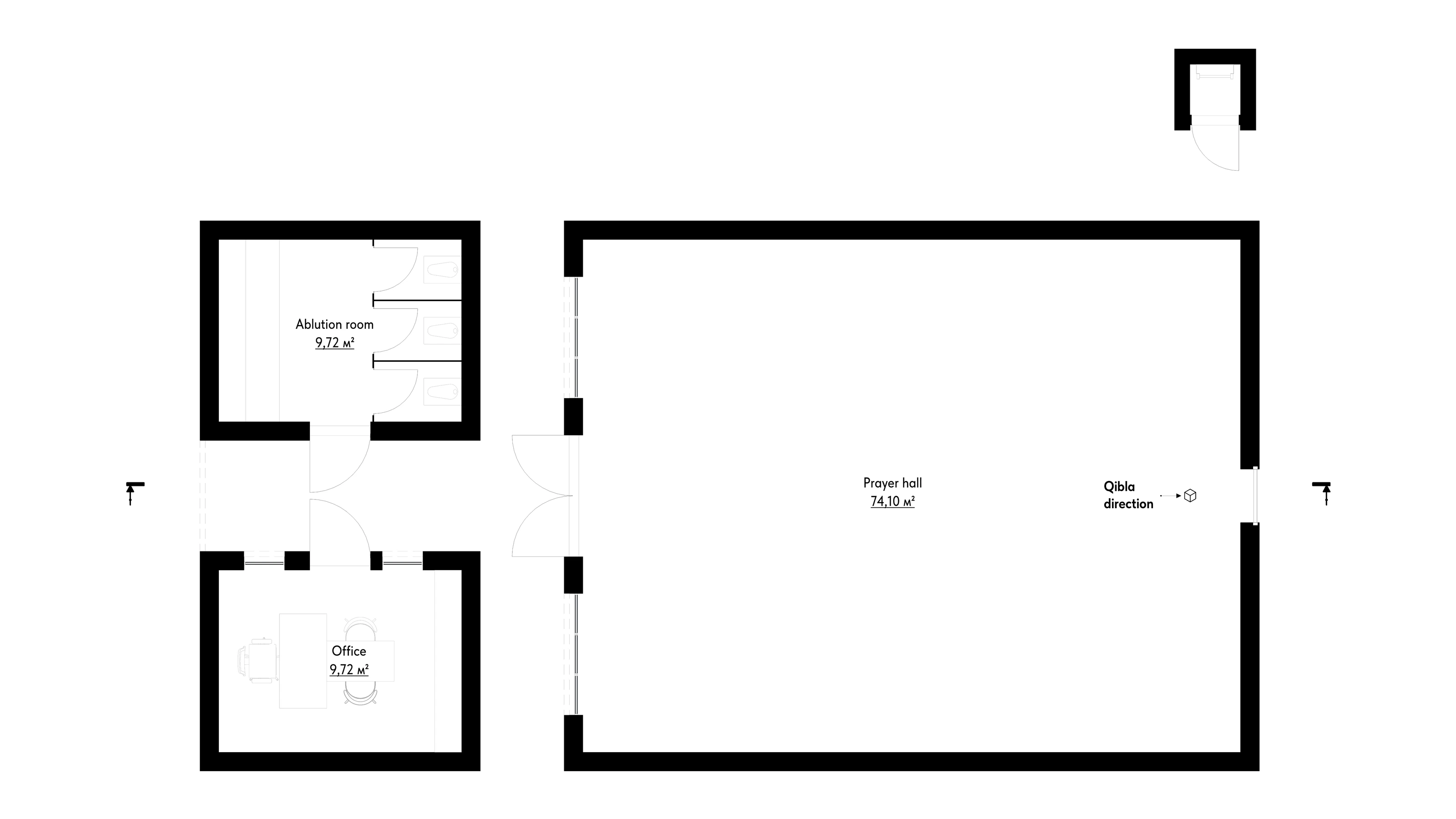 Kichik Mosque - Floor plan